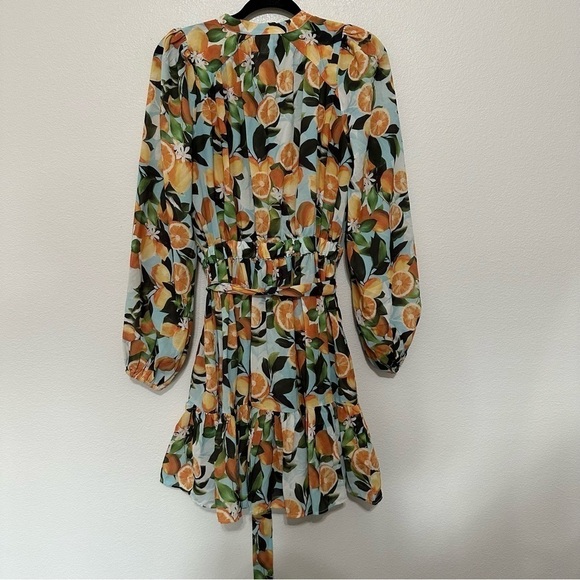 NWT Rachel parcell X beach riot lemon printed floral mini dress size XXS - Picture 5 of 5